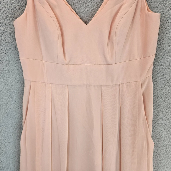 After Six Gown Womens Sz 10R Porcelain Pink Flowy Chiffon Formal Wedding *Read* - Picture 3 of 13